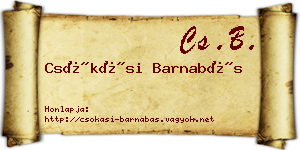 Csókási Barnabás névjegykártya